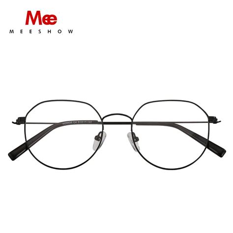 Meeshow Design 2021 Titanium Alloy Glasses Frame Women Men S Glasses Vintage Ultralight Brand