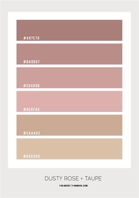 Dusty Rose And Taupe Bedroom Color Scheme Color Palette Pink Pink