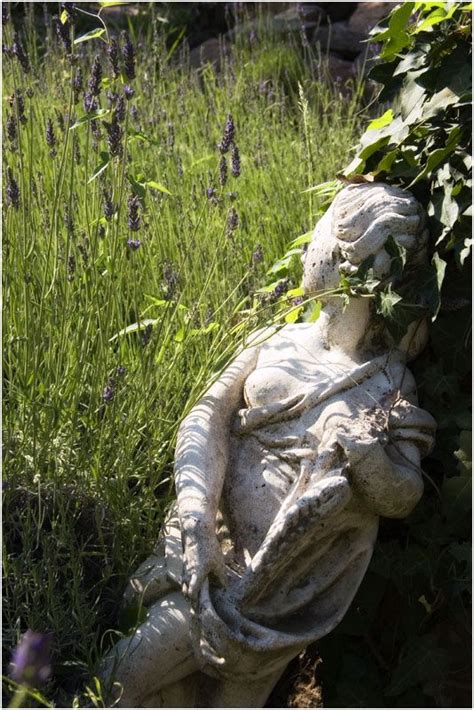 Secret Garden Provence Overgrown Statue Woodland Elf Overgrown