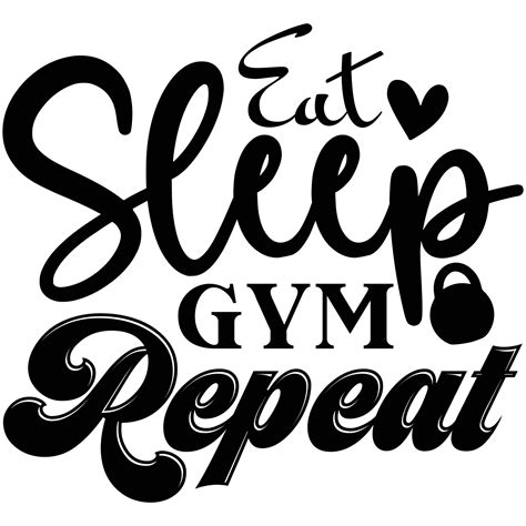 Eat Sleep Gym Repeat 23057279 Vector Art At Vecteezy