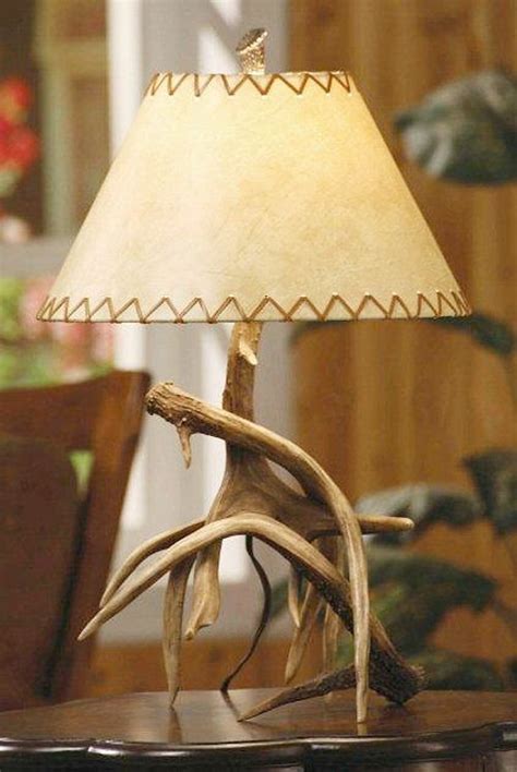 High Country Antler Table Lamp Whitetail Deer Rustic Lake Cabin Lodge