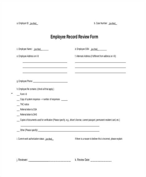 Free 18 Employee Review Forms In Pdf