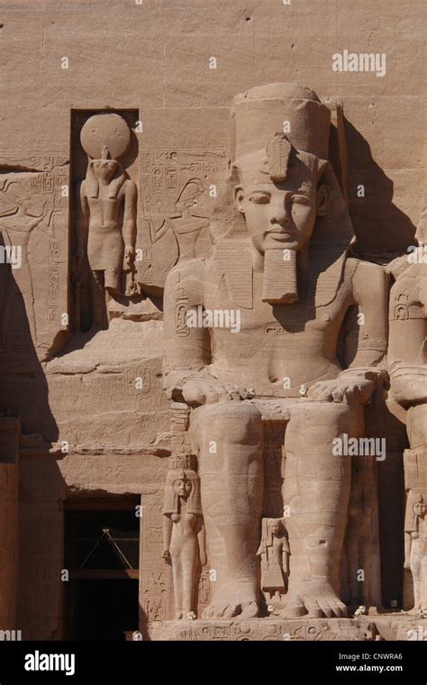 Great Temple Decorated With Colossal Statues Of Pharaoh Ramesses Ii