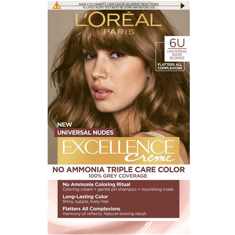 Loreal Paris Excellence Universal Nudes Безамонячна боя за коса 6U