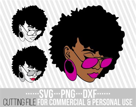 black woman with glasses svg afro woman svg natural hair etsy australia