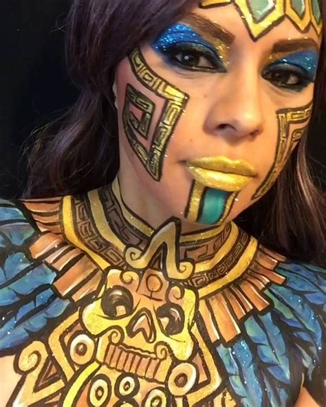 Pin De Meb En Aztec And Mayan And Incas Maquillaje De Guerrero