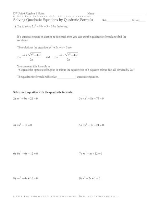 Https://tommynaija.com/worksheet/solving Quadratic Equations By Taking Square Roots Worksheet Kuta