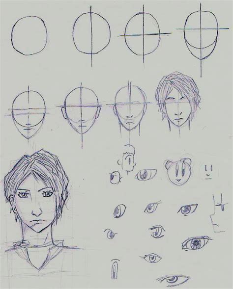 Head Tutorial How To Draw Mangaanime Guy Faces By