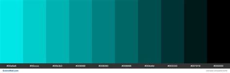 Shades Of Aqua 00ffff Hex Color X11 Color Hex Colors Color Coding