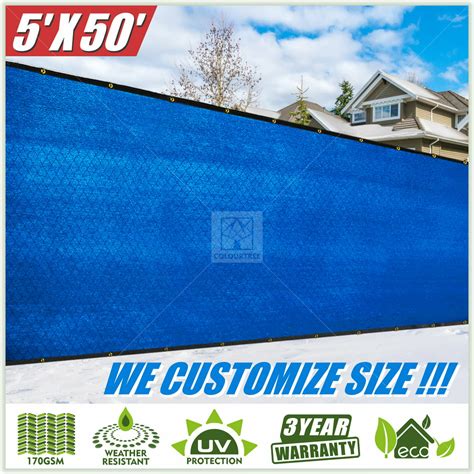 Colourtree 5 X 50 Blue Privacy Fence Screen Fence Cover Fabric Mesh