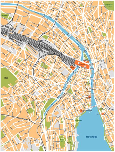 Zurich Vector Map Vector Maps