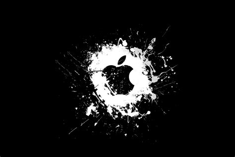 Black Apple Logo 4k