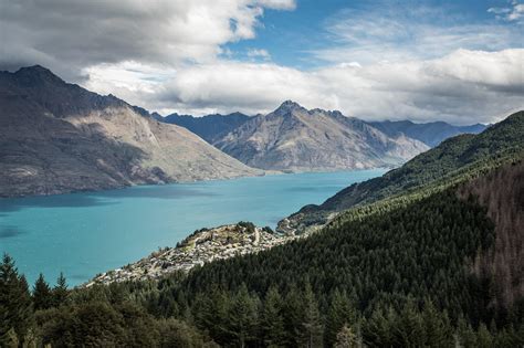 Lake Wakatipu As Seen From The Ben Lomond Trail Queenstown New Zealand OC R