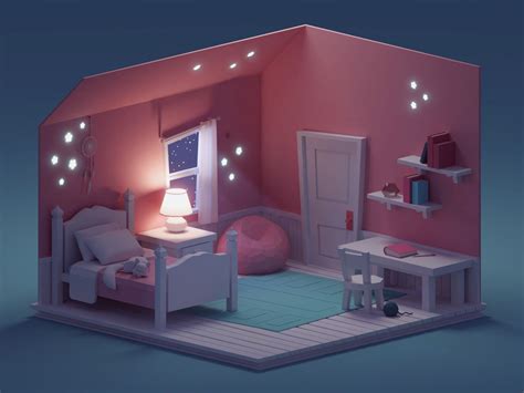 Quick Cute Room On Behance 작은 집 그래픽 디자인 영감 3d 디자인