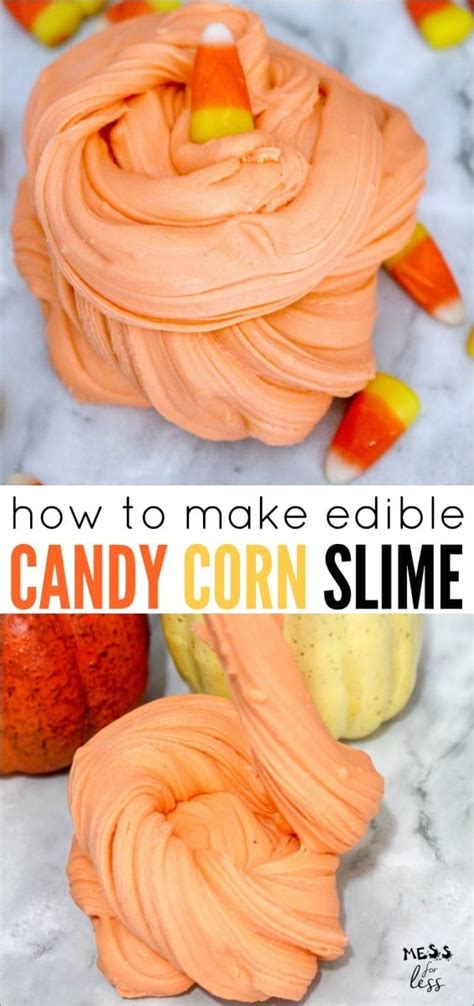 How To Make Edible Candy Corn Slime Mess For Less
