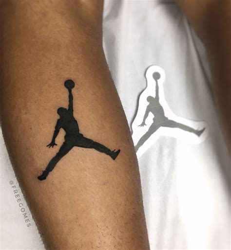 Jordan Logo Tattoo Tatuagem Masculina Antebraço Tatuagem Modelo
