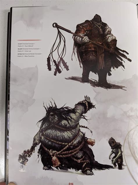 Goatman Abomination And Drowned Raiders Full Leaked Diablo 4 Artbook