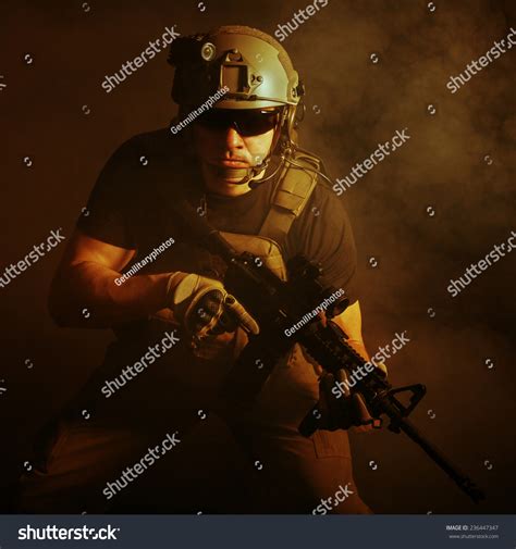 Private Military Contractor Pmc Assault Rifle Stock Photo 236447347