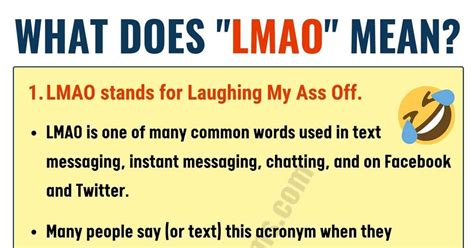 What does LMAO mean? Learn the meaning of popular Internet acronyms and ...