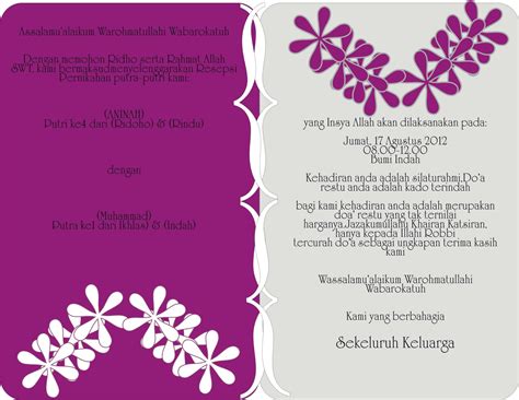 Contoh Kata Kata Dalam Undangan Pernikahan Islam