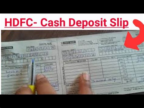 Credit is an action in which money is deposited into a bank account. 【How to】 Fill Up Hdfc Deposit Slip
