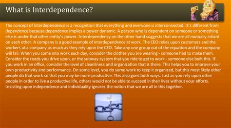 What Is Interdependence Freshskills