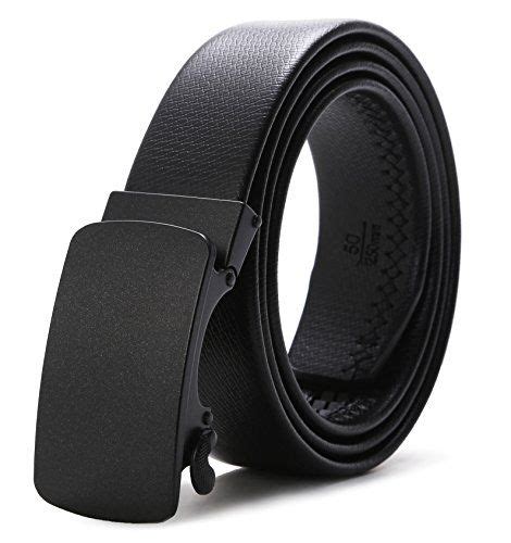 Itiezy Mens Genuine Leather Belts Ratchet Belts With Automatic Buckle