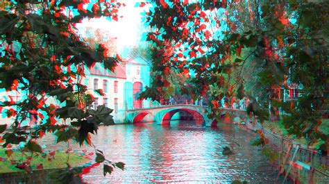 Minnewater Brugge 3d Anaglyph Stereo Redcyan Fuji W3 Wim