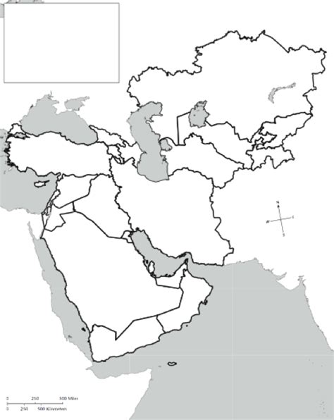 Full Detailed Blank Southwest Asia Political Map In Pdf Images And