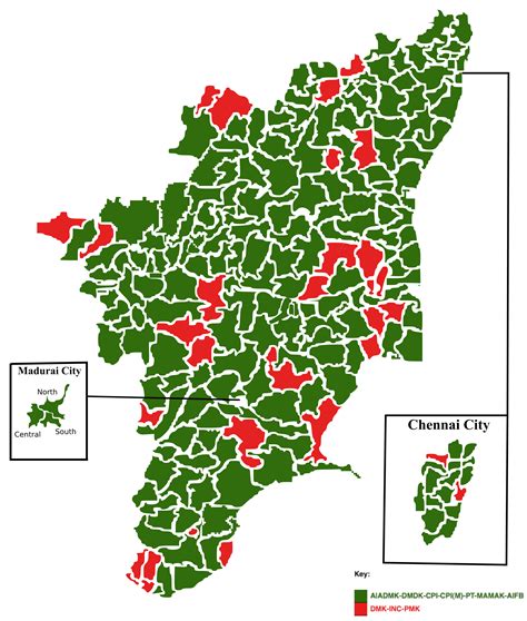 It was then bifurcated from cuddalore and became a separate district on 30th september 1993. File:2011 tamil nadu legislative election map.png - Wikimedia Commons