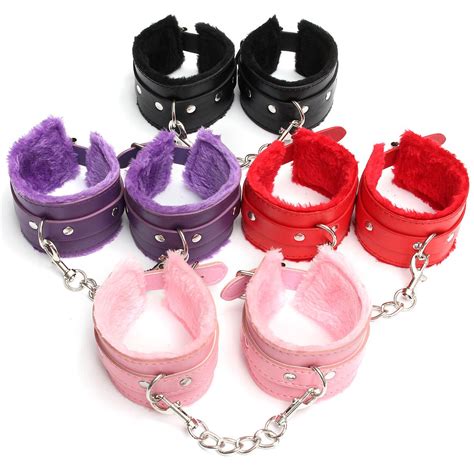 buy new arrival sex couple game sex handcuffs pu leather wrist cuffs playchain