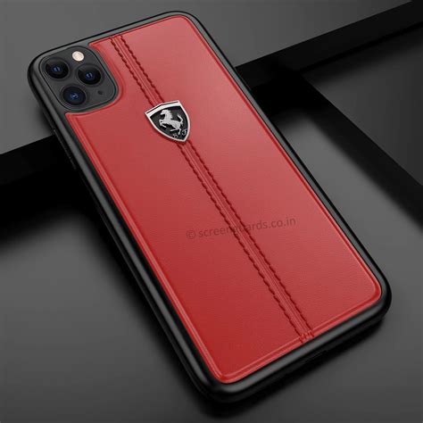 Ferrari ® Apple Iphone 11 Pro Max Vertical Contrasted Stripe Material