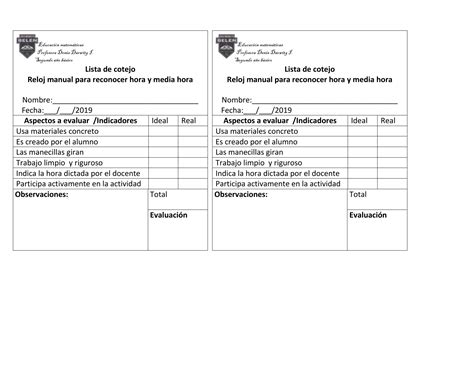 Lista De Cotejo Para Evaluar Trabajo Manual Para Trabajadores