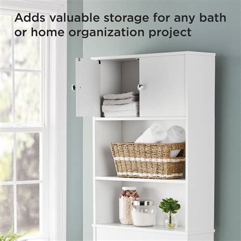Mainstays Bathroom Storage Over The Toilet Space Saver With Three Fixed