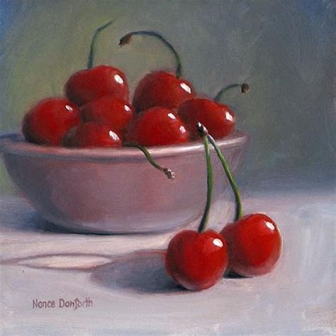 Daily Paintworks Original Fine Art Nance Danforth Cherries