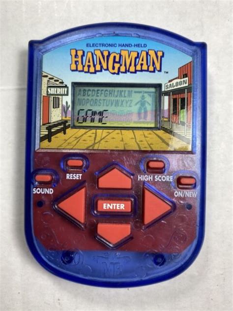 Hangman Electronic Hand Held Game Purple Front 04632 Mb Hasbro 1995 Ebay