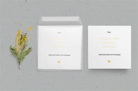 Download Free Envelope & Square Card Mockup - The Designest