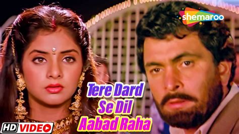 Tere Dard Se Dil Deewana Movie Song 1992 Rishi Kapoor And Divya Bharti Kumar Sanu Sad Song
