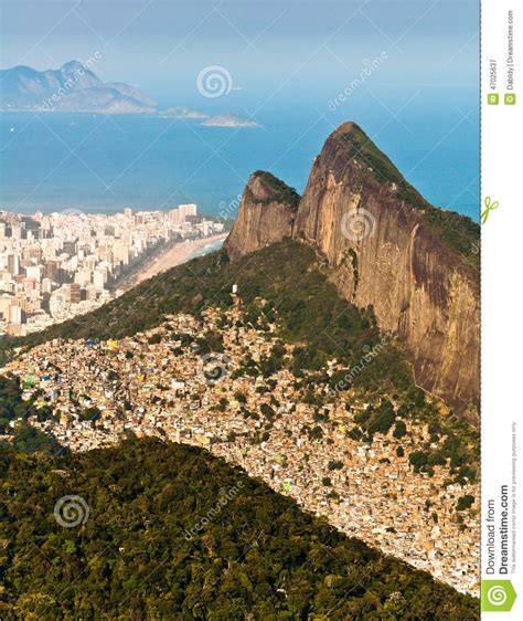 Rio De Janeiro Mountains Urban Aereas Ocean In The