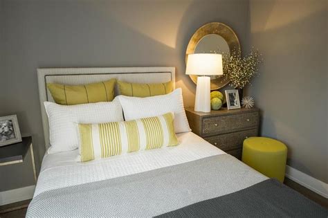 Contemporary Yellow And Gray Bedrooms Contemporary Bedroom