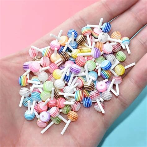 10pcs Scale Dollhouse Miniature Colorful Mini Lollipops Play Etsy