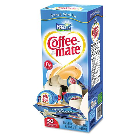 Nestle Coffee Mate Liquid Creamer Singles French Vanilla 50 Ct