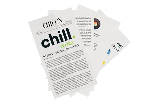 Chilln Newsletter Vol 001 Digital Publication By The Chill Write