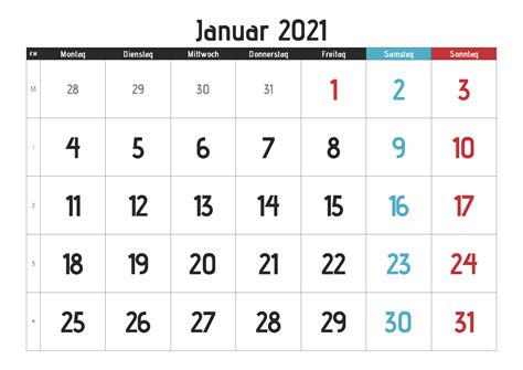 Hier finden sie den kalender 2021 mit nationalen und anderen feiertagen für deutschland. Drucken Kalender Januar 2021 Mit Feiertagen | Zudocalendrio