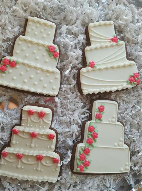 Wedding Cake Decorated Cookies Cookie Decorating Cookies Wedding Wedding Cake Decorated Cookies