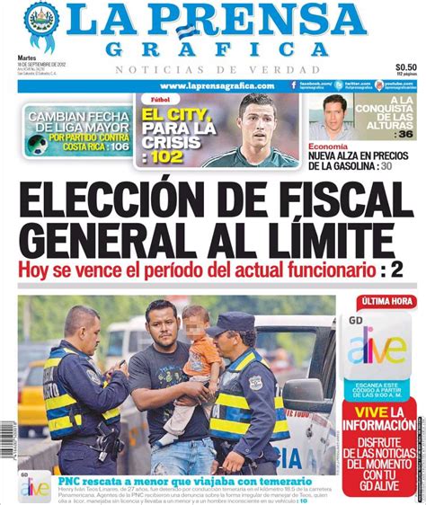Newspaper La Prensa Gráfica El Salvador Newspapers In El Salvador