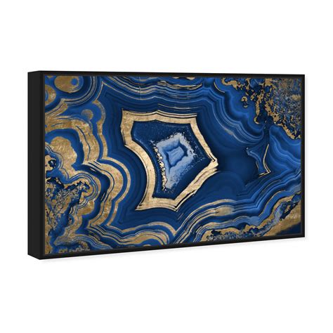 Blue Geode Abstract Wall Art By Oliver Gal