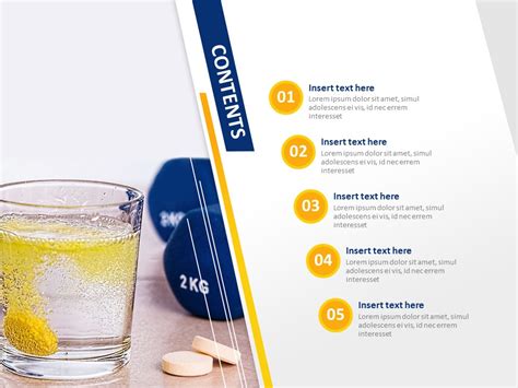 Free Ppt Template Fizzy Vitamin