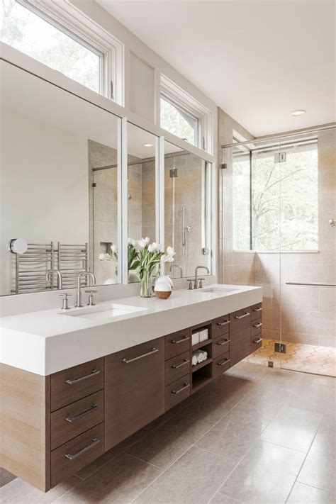 Where is the sink located for products within modern bathroom vanities? Splendid Small Double Sink Bathroom Contemporary with ...