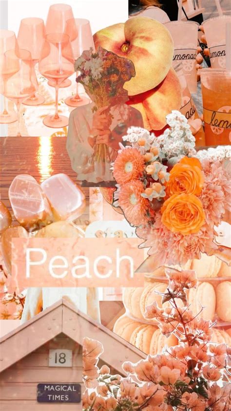Peach Aesthetic Collage Peach Aesthetic Moodboards Pink Peach